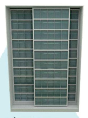 1011AC — Móvel Deslizante com 150 Básculas Mod.105