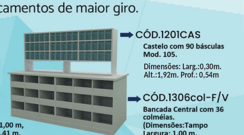 1201CAS — Castelo com 90 Básculas Mod.105